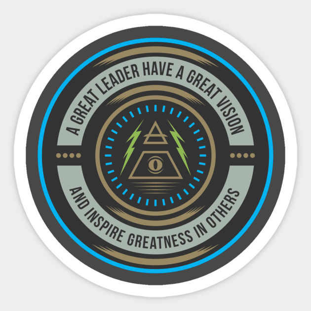 Great Leader Great Vision Sticker by RadCoolguy